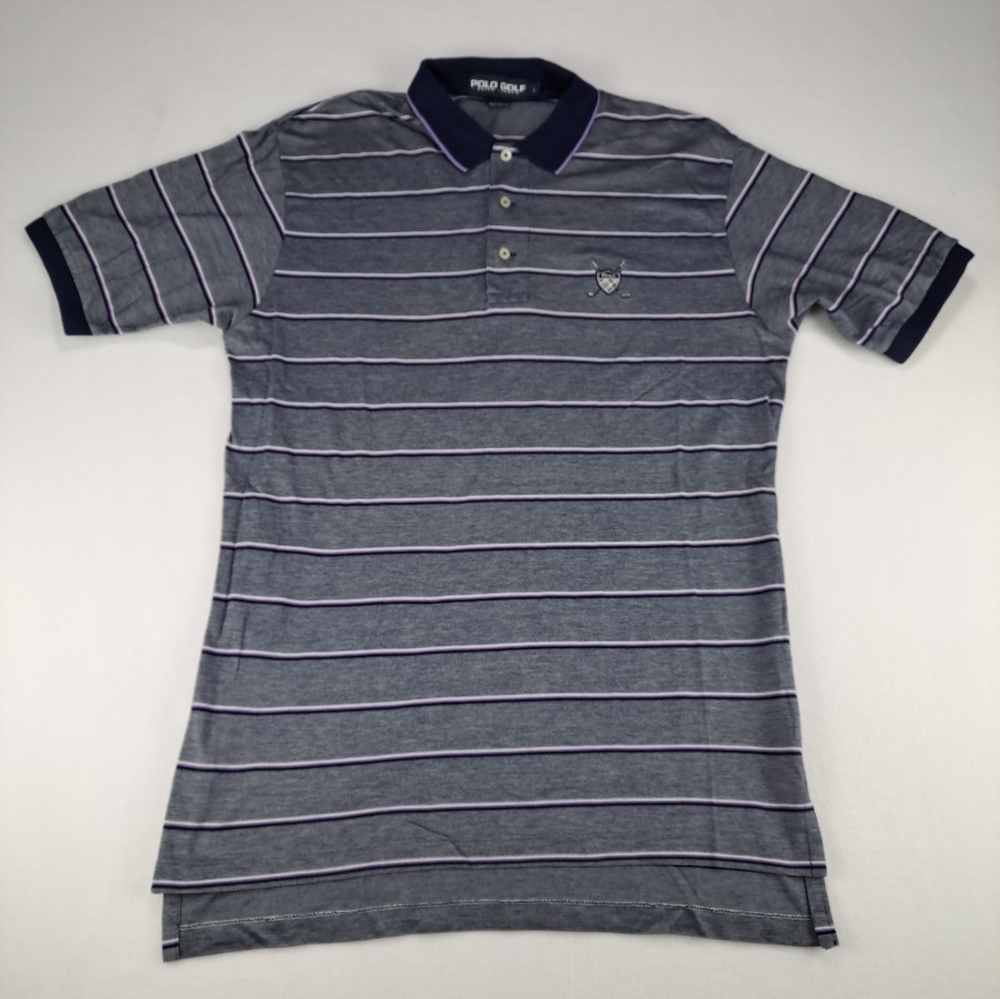Polo Golf Ralph Lauren‎ Shirt Multicolor Striped Short Sleeve Cotton Mens Large